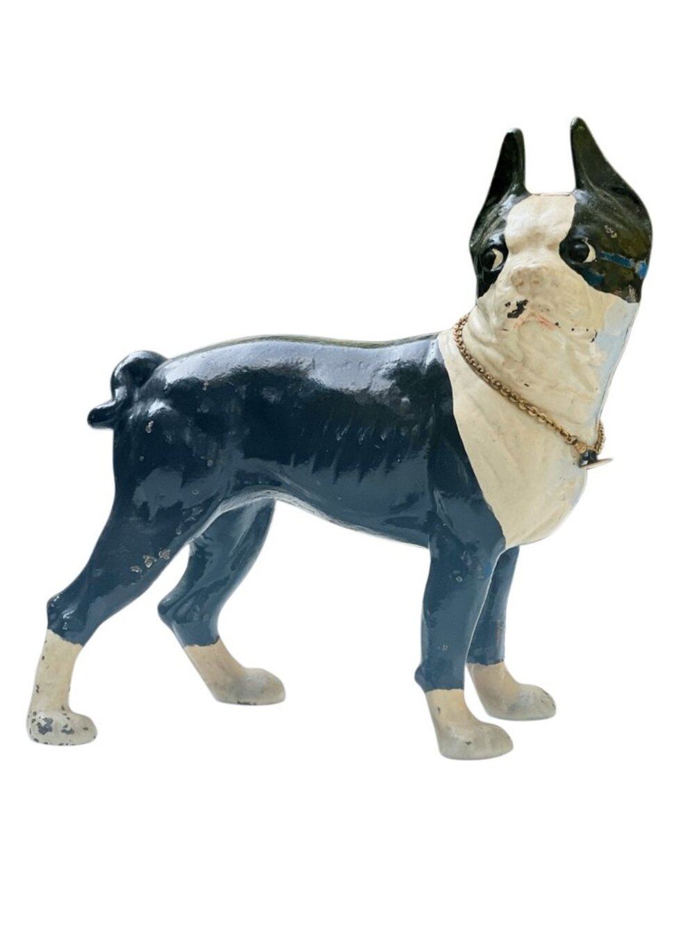 Antique Hubley Cast Iron Boston Terrier Doorstop
